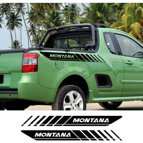 Pickup Rear Trunk Side Decals For Chevrolet Montana Car Stickers Truck Graphic Vinyl Custom Decor Cover Auto Tuning Accessories