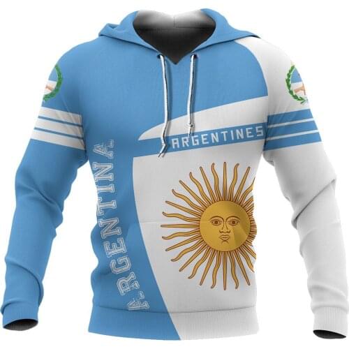 PLstarCosmos 3DPrint Newest Argentina Sport Country Flag Unique Men/Women Cozy Hrajuku Casual Streetwear Hoodie/Zip/Sweatshirt 5