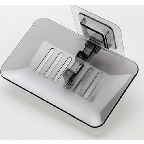 Simple Single Layers Soap Box Home Tools Bathroom Accessories Soap Dish Suction Holder Storage Basket Soap Stand Cup Soap Rack