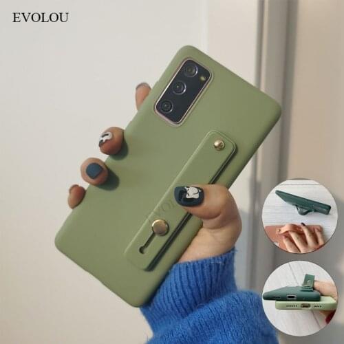 Wriststrap Soft Case for Huawei P Smart 2021 Y7A Y9A Honor 10X Lite 9X 20 Lite 20s 9A V20 V10 10i Silicone Hand Band Back Cover