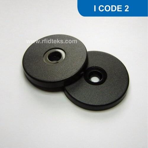 RT Dia: 40mm ABS RFID Tag, RFID Disc Tag, RFID Token for patrol guard NFC Tag ISO15693 13.56MHz with I CODE SLI / I CODE 2 Chip