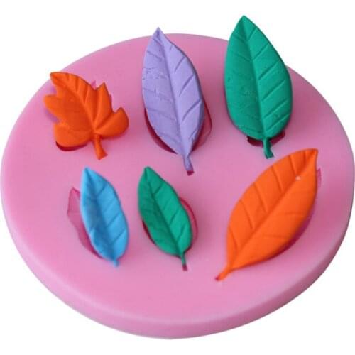 Aouke Silicone Mould for Different Size of Leaves DIY Kitchen Cake Baking Mould Accessories Simple Hand Made Silicone Mould
