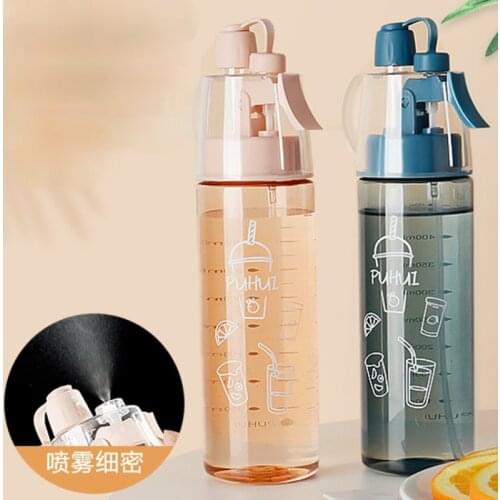 Simple sports spray cup, portable large-capacity drinking cup, multifunctional plastic anti-fall water refill cup, plastic cup