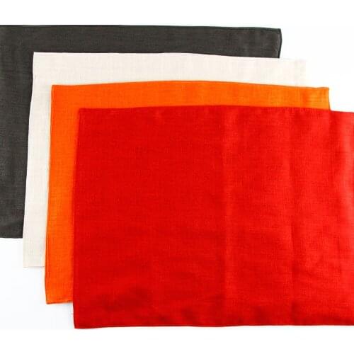 Japan style Slub Fabric linen placemat heat insulation mat dining table mat kids table Napkin Solid 4 Colours placemats