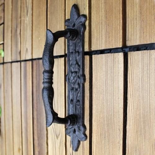 European Retro Cast Iron Craft Door Handles for Garden/Courtyard Door Handle Decoration for Home Door