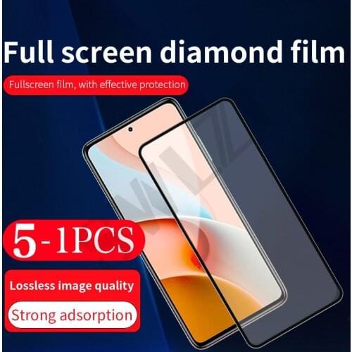 5-1Pcs full cover on the tempered glass for Redmi note 8 8T pro protective film 7 7s 6 phone screen protector smartphone
