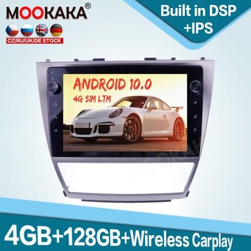 128GB Carplay Android 10.0 Car Multimedia Player for Toyota Camry 2006-2011 Auto Radio GPS Navigation Audio Stereo Head Unit DSP
