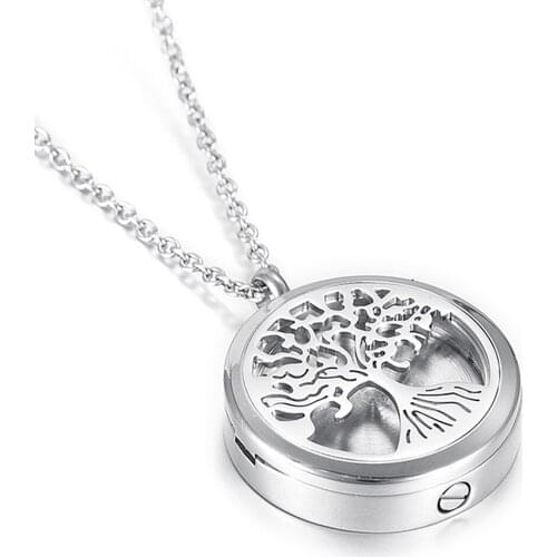 2 Function Perfume Locket Necklace With Pads Free Cremation Urn Necklace Ash Keepsake Urn Memorial Jewelry Hold Pet/Human Ashes