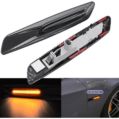 2Pcs Turn Indicator Front Left Right Signal Side Marker Lights for BMW E81 E82 E90 E91 E60 E61 E87 E10 E39
