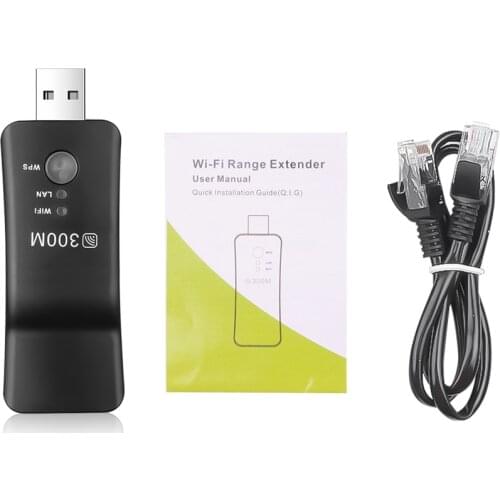 300Mbps Universal Wireless TV Network Wifi Adapter WPS Wi-fi Repeater RJ-45 Network Cable for Samsung LG Sony TV