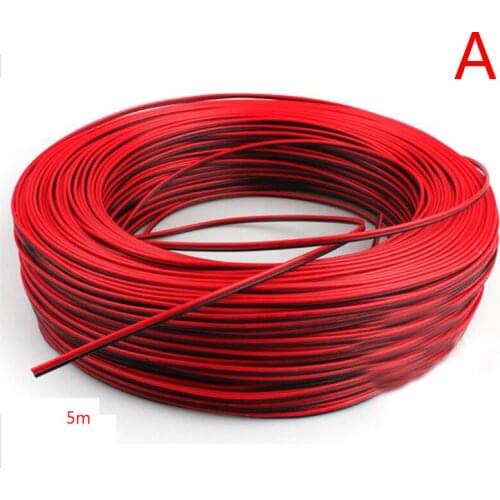 5/10/20M Led Cables 2 Pin Led Strip Cable 22AWG 2 Core Red Black Electric Wire for Power Battery Case Light Sm Jst Connector