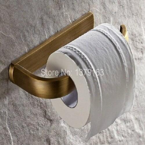 Antique Brass Bathroom Wall Mounted Toilet Paper Holder Tissue Roll Rack Bathroom Accessory aba171