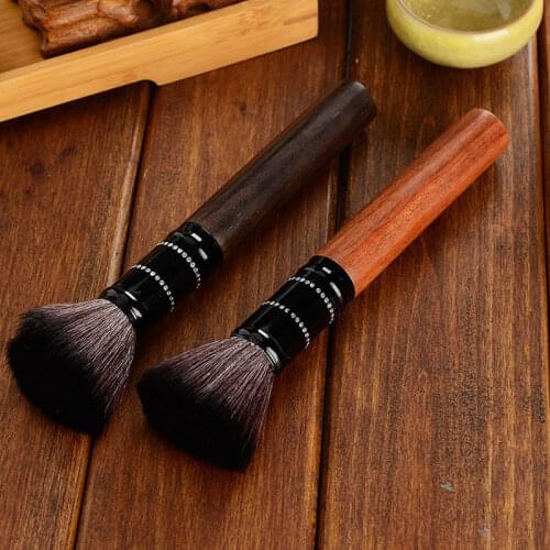 Tea Pot Brush Ebony Wood Crafts Tea Ceremony Service Pen Kung Fu Puer Tea Set accessories Sweep Cleaning Tool