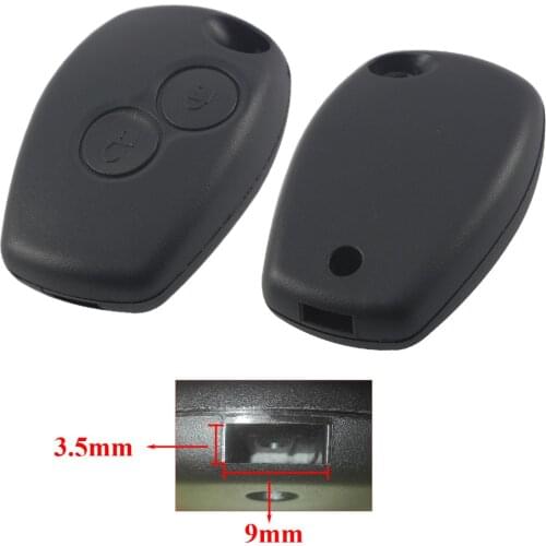 2 Buttons Black Car Key Shell Remote Fob Cover Case Replacement for Renault Dacia Modus Clio 3 Twingo Kangoo 2 Vehicle