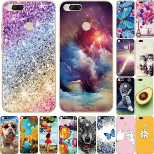 For Xiaomi Mi A1 Case Silicon Soft Cute TPU Back Cover Phone Case For Xiaomi MiA1 Mi 5X Mi5X Xiomi Mi A1 Silicone Case Fundas