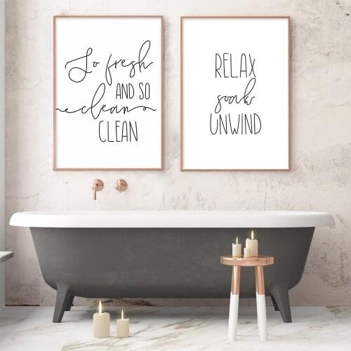 Nordic Bathroom Decorative Posters Prints Get Naked Quotes Canvas Painting Wall Art Pictures Modern Family Gift Home Decor