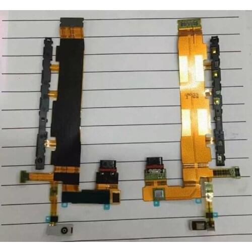 For Xperia Z3+(Charging Port Dock Connector & Power ON/OFF & Volume & Mic) Flex Cable Repair Part 5pcs/lot