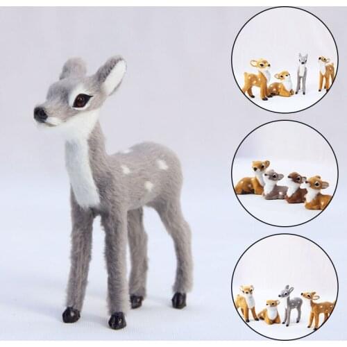 Creative Mini Sika Deer Animal Resin Home Decoration Crafts PVC Mini Simulation Deer Figure Festive Gift Home Supplies Ornament