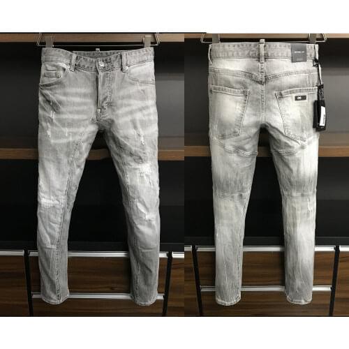 DSENQI New Men Jeans Ripped for Men Skinny DSQ Jeans Pants Mens Jeans A398