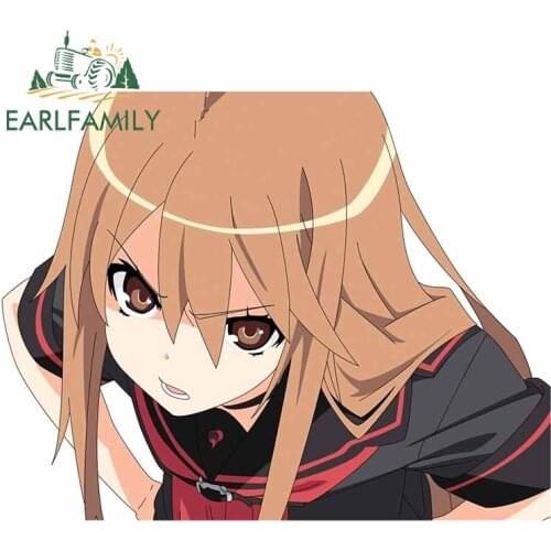 EARLFAMILY 13cm x 10.1cm For Anime Girl Repair Decals Vinyl Material Car Stickers DIY Occlusion Scratch Waterproof Decoration