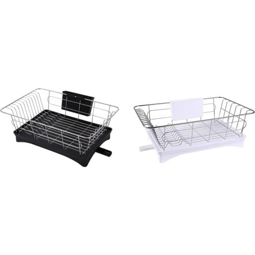 Best Stainless Steel Dish Drainer Drying Rack Removable Rust Proof Utensil Holder for Kitchen Counter Storage Rack