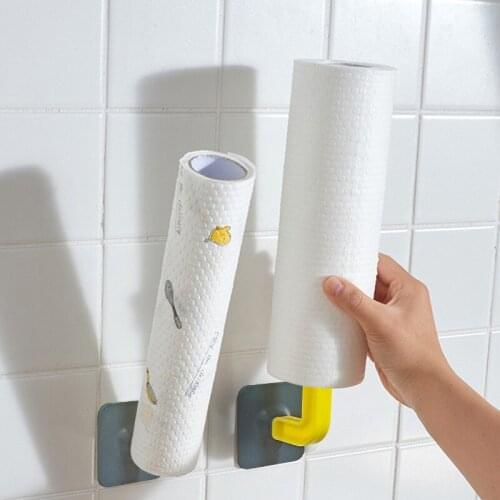 Multifunctional Wall-mounted Punch-free Storage Hook Kitchen Cutting Board Pot Cover Sundries Hanger Seamless Ins Storage Rack