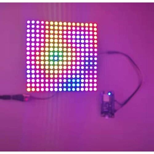 DIY GyverLamp kit 16x16 Matrix WS2812B 5V RGB 5050SMD Digital Flexible 8x32 256 Pixels Panel Flexible FPCB with Arduino