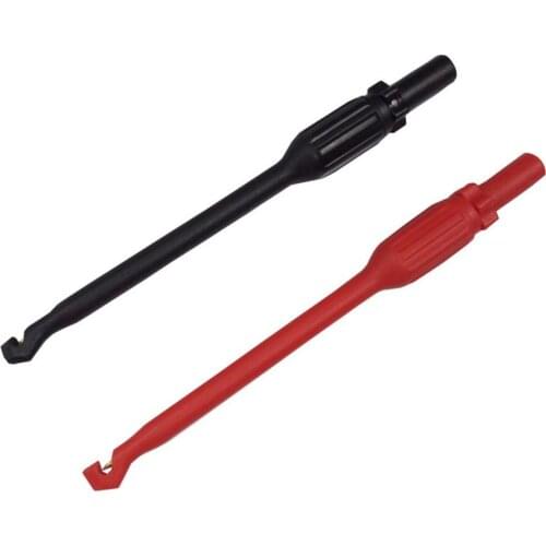2 Pcs/set Pack Wire Piercing Probe Clip 4mm Automotive Test Lead Kit For 10A Auto Diagnostic Tester Tool 16cm X 1.6cm