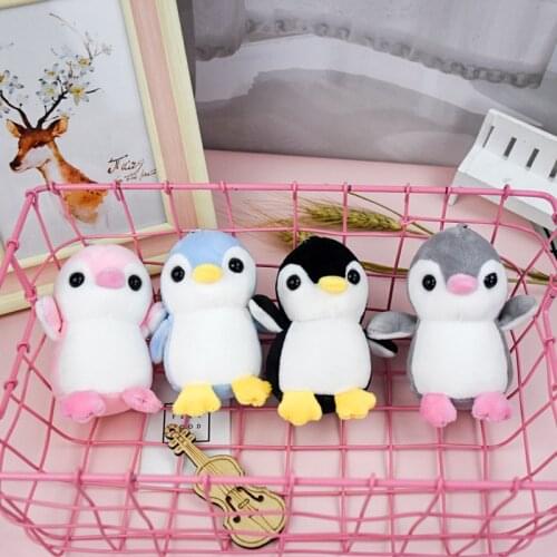 Penguin Plush Toy Keychains Sweet Cat Sheep Alpaca Animal Faux Fur Key Chains Cute Car Bag Cartoon Pendants Keyring Accessaries
