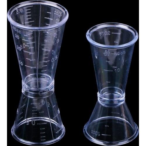 20/40ml Transparent Resin Bar Wine Cocktail Shaker Jigger Double Shot Short Drink Mixer Wine Measurer Cup Bar Accessories