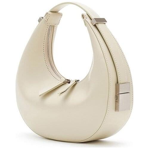 Luxury Pu Leather Shoulder Bag Halfmoon Lady Handbags Designer Armpit Bag Girls Shopping Purse 2022 Fashion Baguette Womens Bag