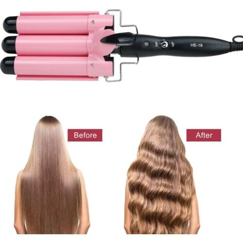 25mm Hair Curling Iron Ceramic Professional Triple Barrel Hair Curler Egg Roll Bar Styling Tools Hair Styler Wand Curler
