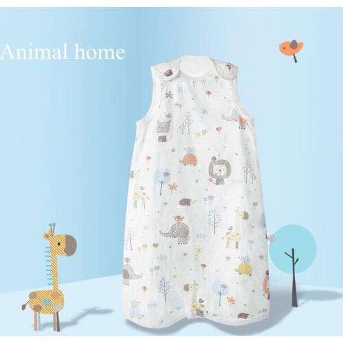 Newborn Baby Sleeping Bag Summer Cartoon Anti-kick Quilt Cotton Childrens Vest Pajamas Clothes Toddler Baby Swaddle Blanket