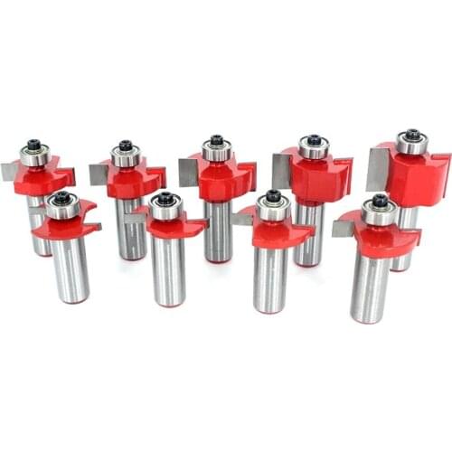 1pc 12mm Shank 1/2 T-Sloting Router Bit with Bearing Slot Milling Cutter T Type Rabbeting Woodwork Tool for Wood C12-144