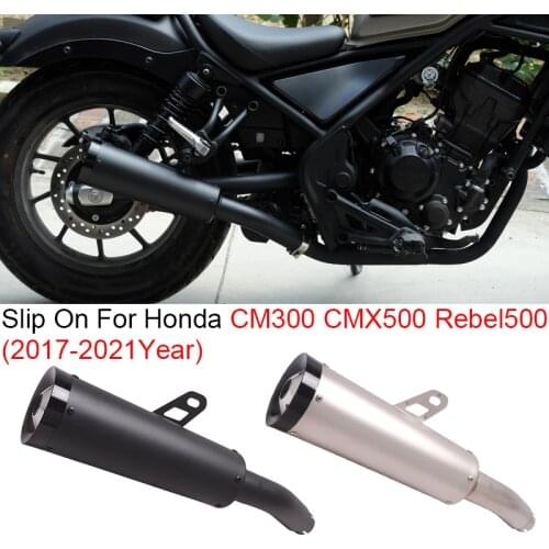 Motorcycle Escape Exhaust System Middle Link Pipe Connecting 51MM Muffler For Honda CM300 CM500 CMX500 Rebel500 2017-2020 2021