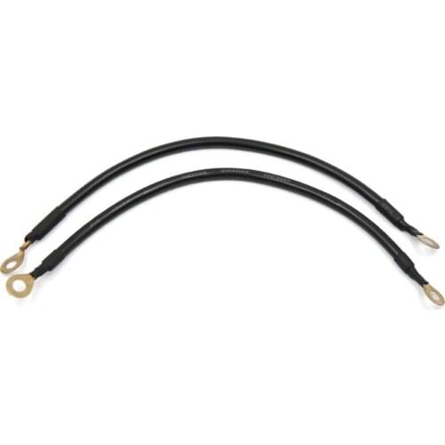 X Autohaux Universal 26cm 46cm DC 12V 24V Black Car Auto Battery Ground Wire Electric Conduction Stable Voltage Cable for Car