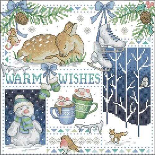 Winter Story patterns Counted Cross Stitch 11CT 14CT 18CT DIY Chinese Cross Stitch Kits Embroidery Needlework Sets