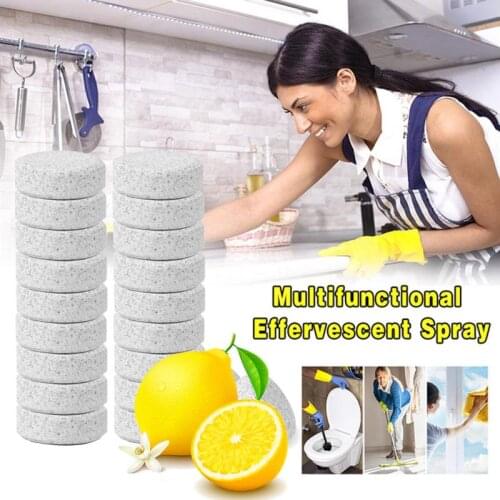 1/10/20Pcs White Effervescent Tablet Kitchen Toilet Tile Cleaner Lemon Stain Cleaner Window Cleaner Household Cleaning Chemicals
