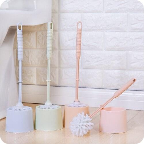 1pcs Plastic Toilet Brush Vertical Bathroom Toilet Brush Holder Long Handle Cleaning Tool Durable Cheep Housework Tool