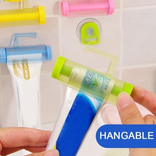 1PC Roller Toothpaste Dispenser Suction Cup Can Be Hung Multifunction Cosmetic Dispenser For Toothpaste Home Bathroom Tools