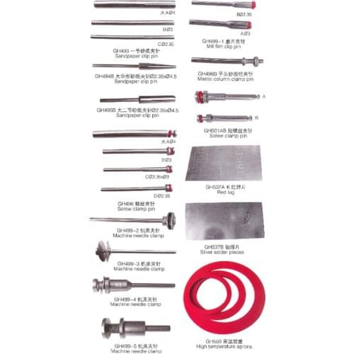 10Pcs Jewelry Tools Screw Clamp Pin Series Machine Needle Clamp Sandpaper Clip Pin