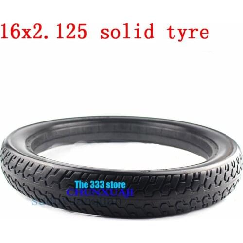 16'' electric bicycle solid tire 16*2.125 non-inflatable solid tire for bicycle and bike tire 16x2.125 with mountain bike tyre
