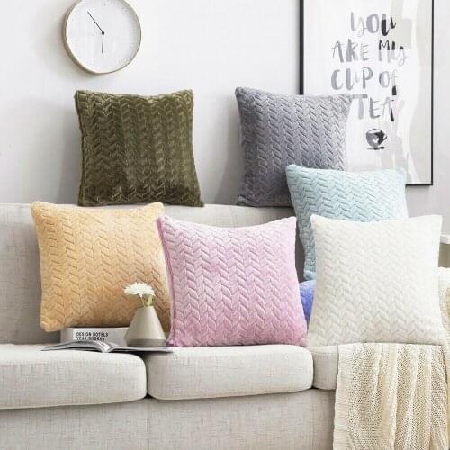 17" Christmas Artificial Plant Leaf Cushion Cover Throw Pillow Case Home Decor 6 Color