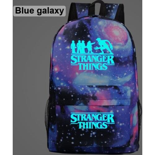 2019 Luminous Stranger Things Demogorgon Galaxy Candy Color Children School bag Teenagers Student Schoolbags Women Men Backpack