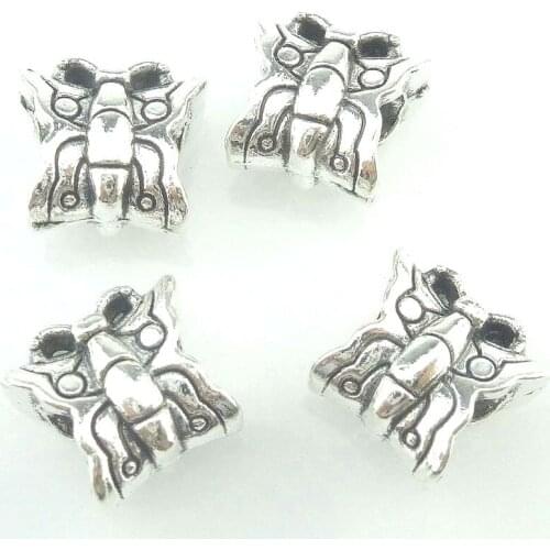 5pcs Vintage Metal Butterfly Beads 13*12*8mm Charms DIY Fashion Pendant for Jewelry Making Bracelet 16471