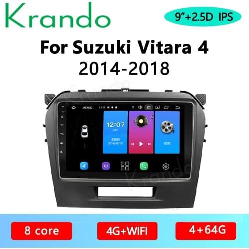 Krando Android 10.0 9" IPS Full Touch Car Multimedia Radio For Suzuki Vitara 4 2014-2018 Audio DSP Navi Carplay BT GPS WIFI