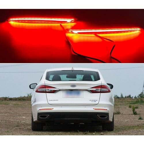 Car LED Rear Bumper Fog Lamps For Ford Mondeo Fusion 2019 2020 Brake Light Turn Signal Reflector Lamp Taillights