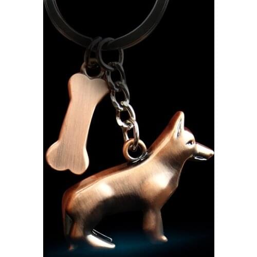 German Shepherd dog keychain key ring cute key chain key holder creative portachiavi chaveiro llaveros mujer free shipping