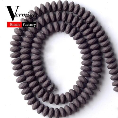 Natural Brown Nanotech Rubber Hematite Stone Beads For Needlework Jewelry Making 6mm 115pcs Abacus Beads Diy Bracelets 15