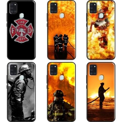Firefighter Fire Fireman Case For Samsung A32 A42 A12 A52 A72 A02 A20 A30 A40 A50 A70 A31 A51 A71 A20e A21S Coque